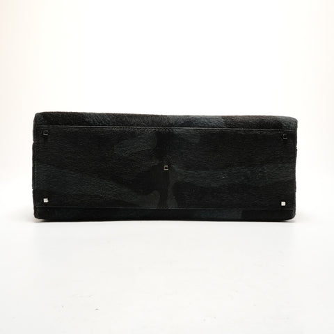 Salvatore Ferragamo Harako Zebra Pattern Gancini Handbag black WS26431