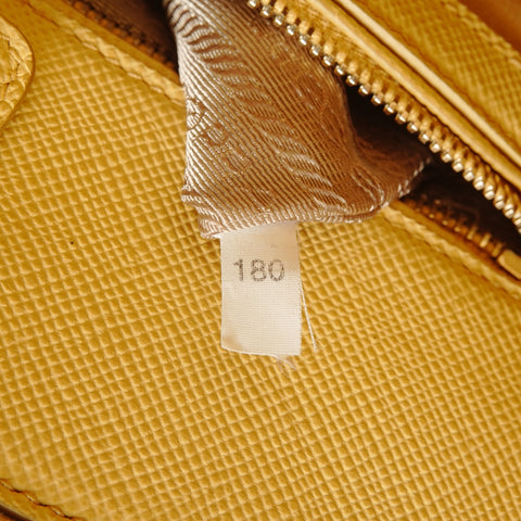 PRADA Safiano Handbag yellow WS26432