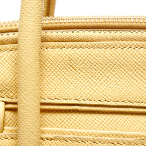 PRADA Safiano Handbag yellow WS26432