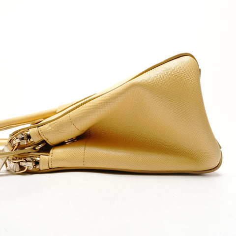 PRADA Safiano Handbag yellow WS26432