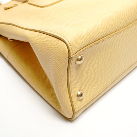 PRADA Safiano Handbag yellow WS26432