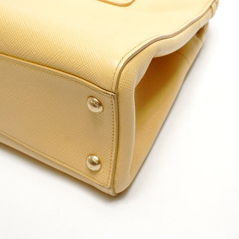 PRADA Safiano Handbag yellow WS26432