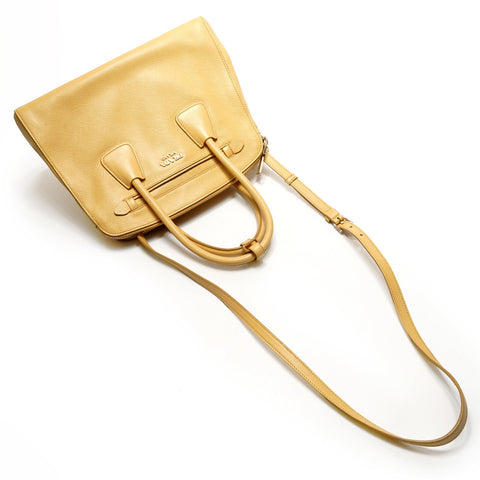 PRADA Safiano Handbag yellow WS26432