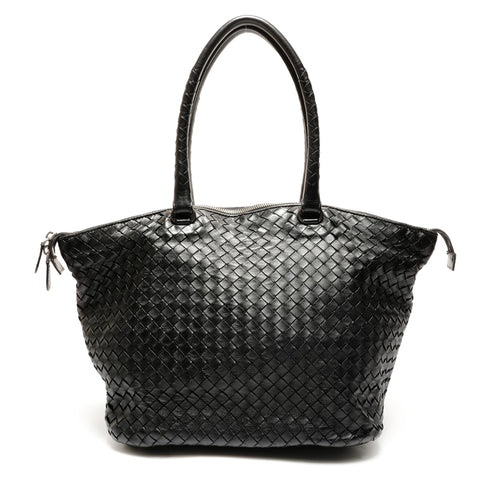 BOTTEGAVENETA INTRECCIATO leather Tote Bag black WS26433