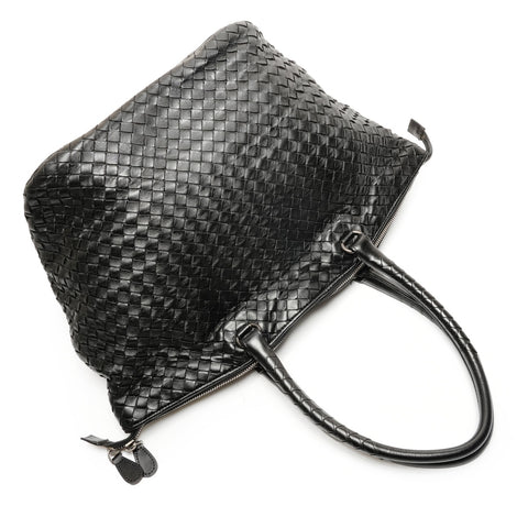BOTTEGAVENETA INTRECCIATO leather Tote Bag black WS26433