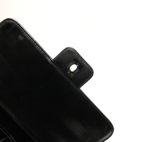 CHANEL No. 7 Chocolate Bar Patent Leather 2002-2003 Handbag black WS26435