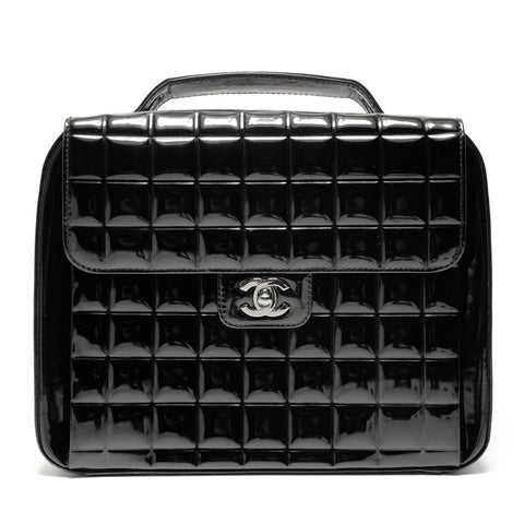 CHANEL No. 7 Chocolate Bar Patent Leather 2002-2003 Handbag black WS26435