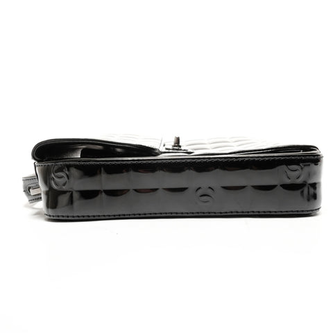 CHANEL No. 7 Chocolate Bar Patent Leather 2002-2003 Handbag black WS26435