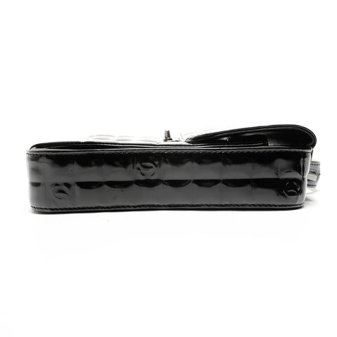 CHANEL No. 7 Chocolate Bar Patent Leather 2002-2003 Handbag black WS26435