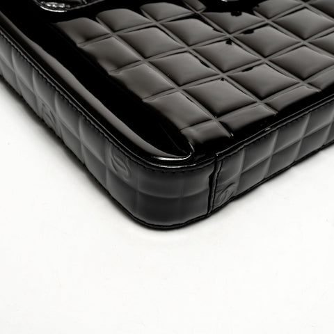 CHANEL No. 7 Chocolate Bar Patent Leather 2002-2003 Handbag black WS26435