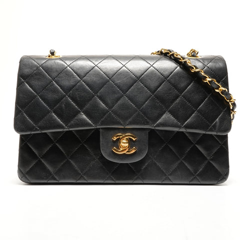 CHANEL Double flap lambskin matelass chain 9.8