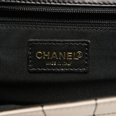 CHANEL No. 6 2000-2002 Satin Chocolate Bar Shoulder Bag beige WS26437