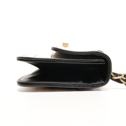 CHANEL No. 6 2000-2002 Satin Chocolate Bar Shoulder Bag beige WS26437