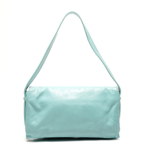 FENDI Mamma Bucket Leather Shoulder Bag blue WS26439
