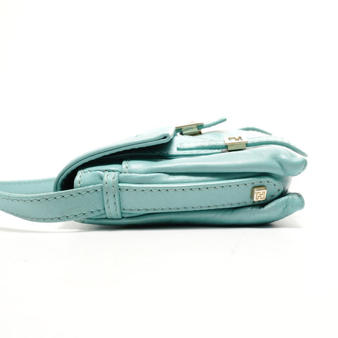 FENDI Mamma Bucket Leather Shoulder Bag blue WS26439