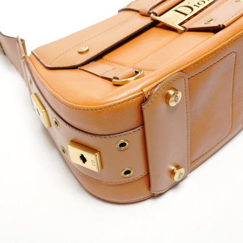 Christian Dior Street Chic Pocket Leather Shoulder Bag Brown WS26440