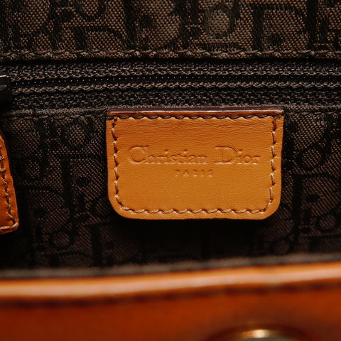Christian Dior Street Chic Pocket Leather Shoulder Bag Brown WS26440