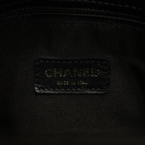 CHANEL No. 7 2002-2003 Lambskin Chocolate Bar Shoulder Bag black WS26441