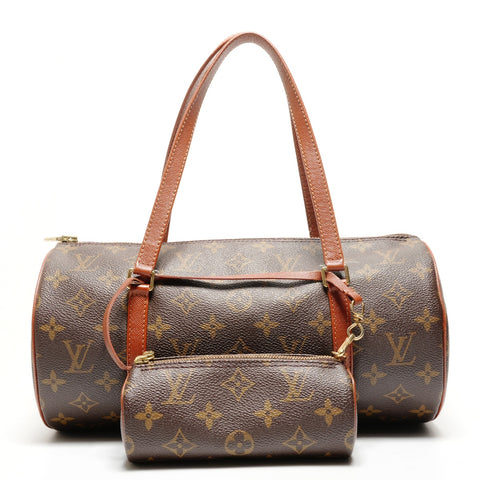 LOUIS VUITTON 2001 Monogram Papillon 30 Shoulder Bag Brown WS26442