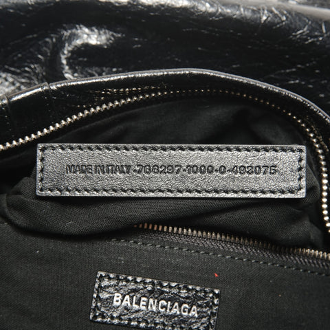 BALENCIAGA Le Cagole Leather Backpack Backpack  Daypack black WS26444