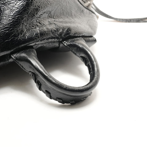 BALENCIAGA Le Cagole Leather Backpack Backpack  Daypack black WS26444