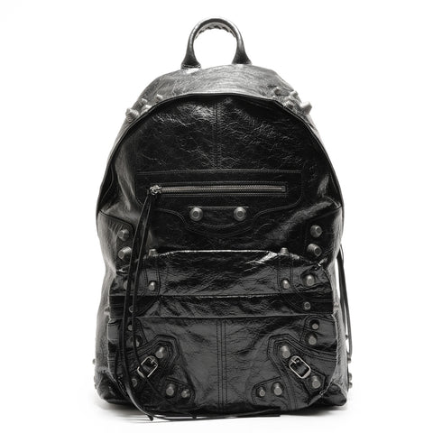 BALENCIAGA Le Cagole Leather Backpack Backpack  Daypack black WS26444