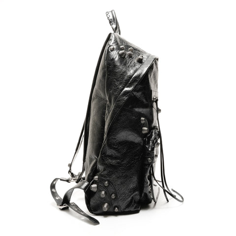 BALENCIAGA Le Cagole Leather Backpack Backpack  Daypack black WS26444