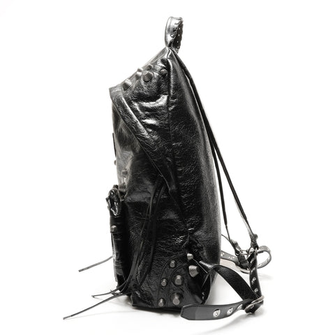 BALENCIAGA Le Cagole Leather Backpack Backpack  Daypack black WS26444