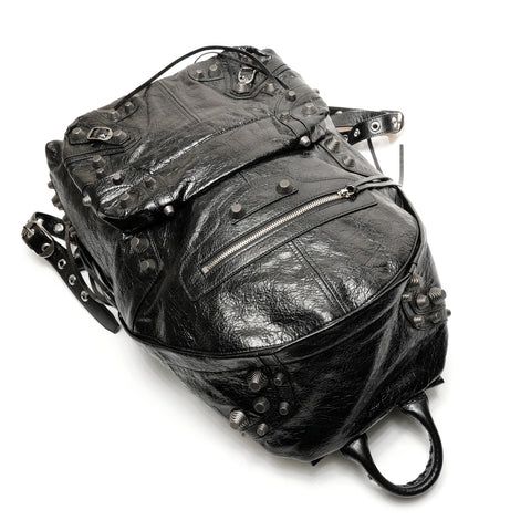 BALENCIAGA Le Cagole Leather Backpack Backpack  Daypack black WS26444