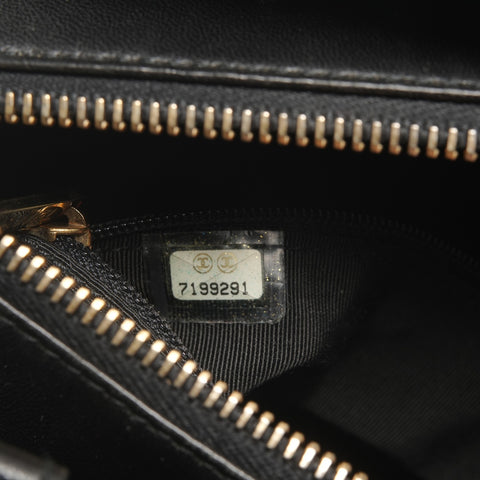 CHANEL No. 7 Chocobar Lambskin Drum Bag 2002-2003 Shoulder Bag black WS26445
