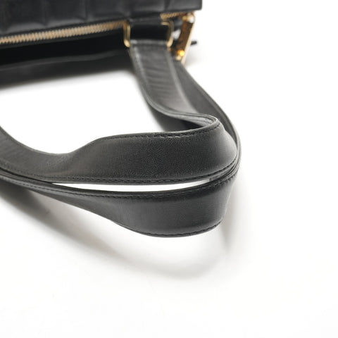 CHANEL No. 7 Chocobar Lambskin Drum Bag 2002-2003 Shoulder Bag black WS26445