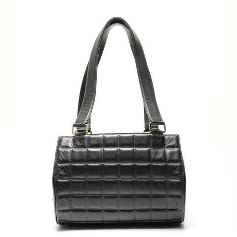CHANEL No. 7 Chocobar Lambskin Drum Bag 2002-2003 Shoulder Bag black WS26445