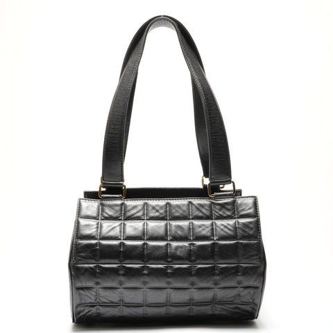 CHANEL No. 7 Chocobar Lambskin Drum Bag 2002-2003 Shoulder Bag black WS26445