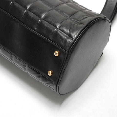 CHANEL No. 7 Chocobar Lambskin Drum Bag 2002-2003 Shoulder Bag black WS26445