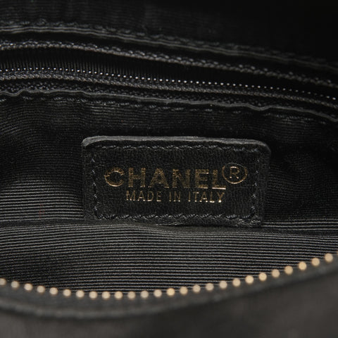 CHANEL No. 7 Chocobar Lambskin Drum Bag 2002-2003 Shoulder Bag black WS26445