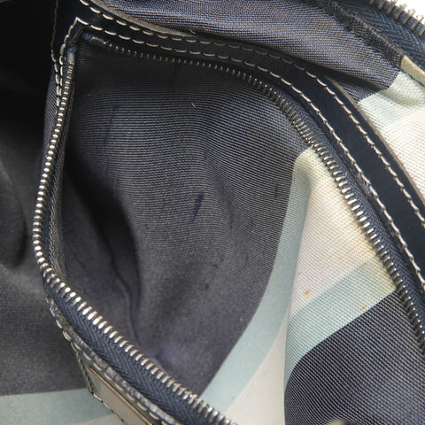 FENDI Denim Mamma Hobo Half Moon One Belt Shoulder Bag Navy WS26446