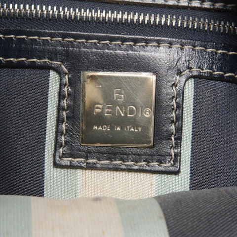 FENDI Denim Mamma Hobo Half Moon One Belt Shoulder Bag Navy WS26446