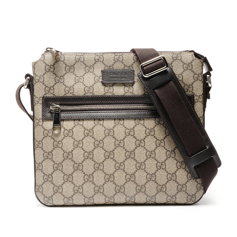 GUCCI GG Supreme PVC Shoulder Bag beige WS26447