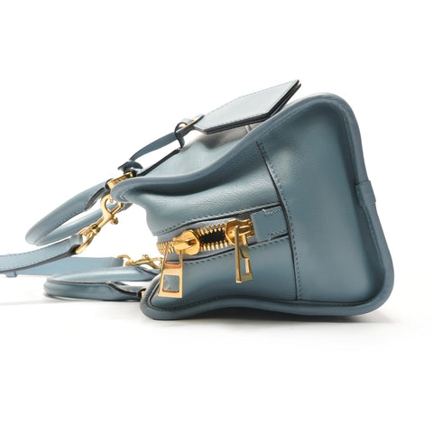 LOEWE Light blue leather Amazona 28 2-way bag Handbag blue WS26449