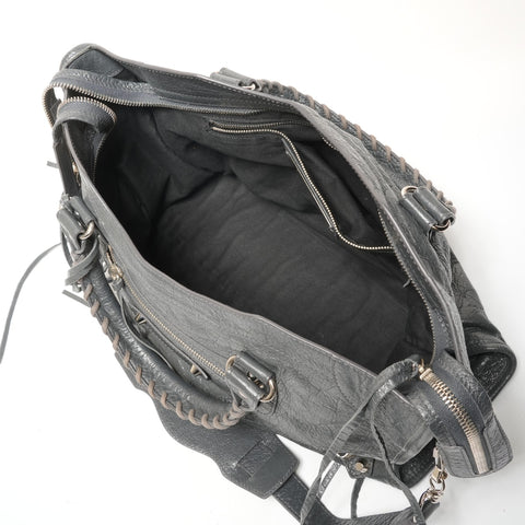 BALENCIAGA 2way Classic City Leather Handbag gray WS26450