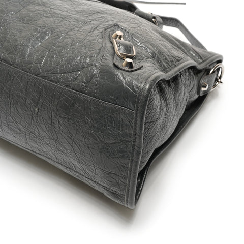BALENCIAGA 2way Classic City Leather Handbag gray WS26450