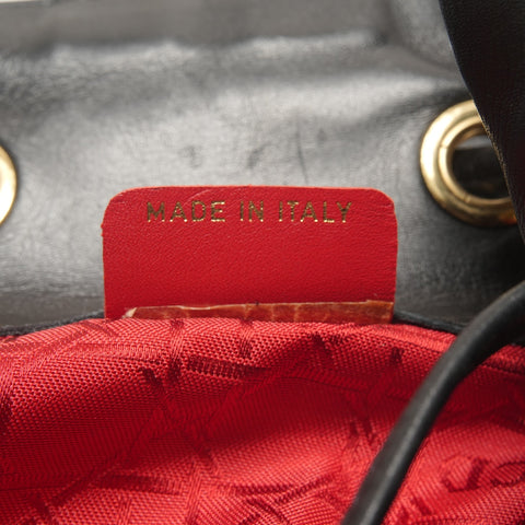 Christian Dior Leather 2-way backpack Shoulder Bag black WS26454