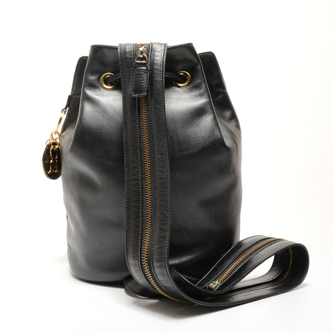 Christian Dior Leather 2-way backpack Shoulder Bag black WS26454