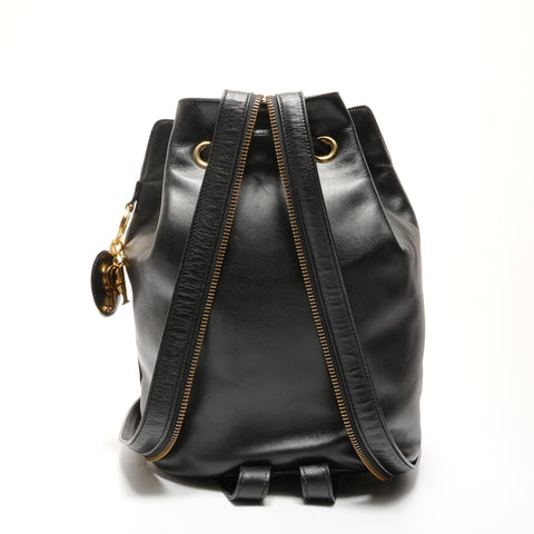 Christian Dior Leather 2-way backpack Shoulder Bag black WS26454