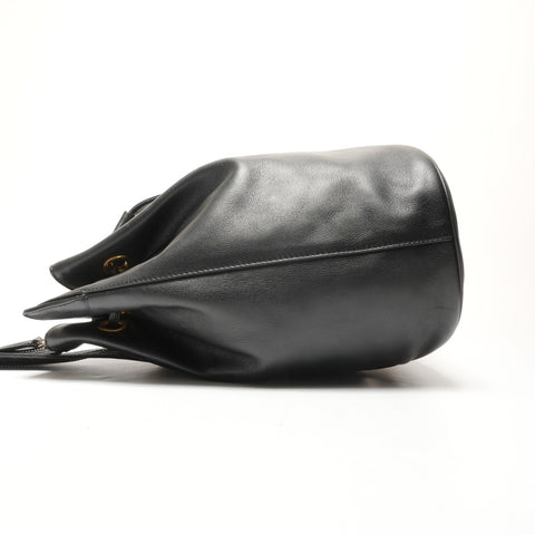 Christian Dior Leather 2-way backpack Shoulder Bag black WS26454