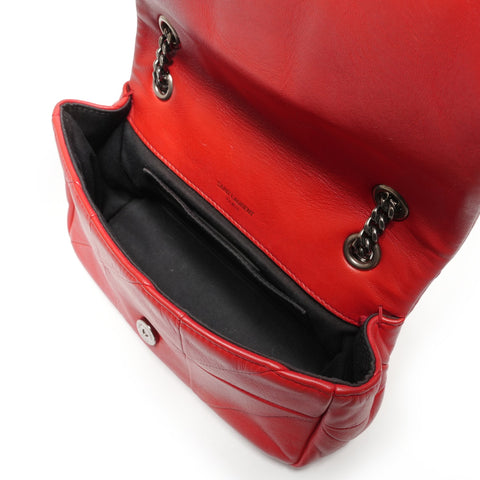 YVES SAINT LAURENT Leather Jamie Mini Shoulder Bag Red WS26455