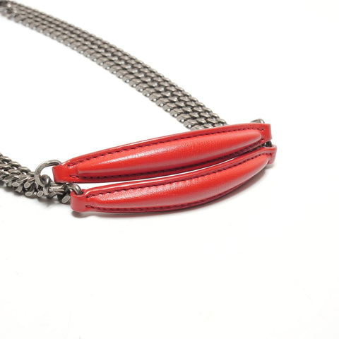 YVES SAINT LAURENT Leather Jamie Mini Shoulder Bag Red WS26455