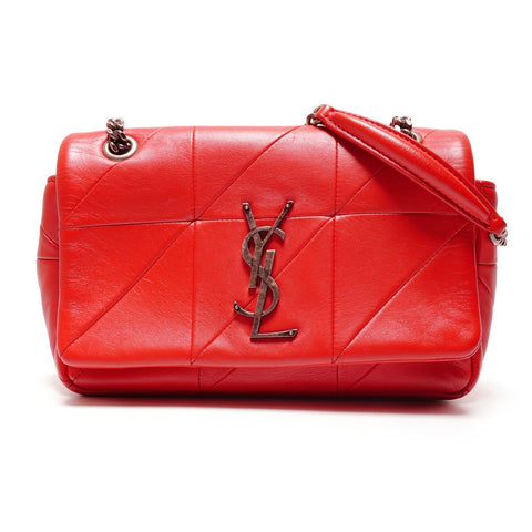 YVES SAINT LAURENT Leather Jamie Mini Shoulder Bag Red WS26455