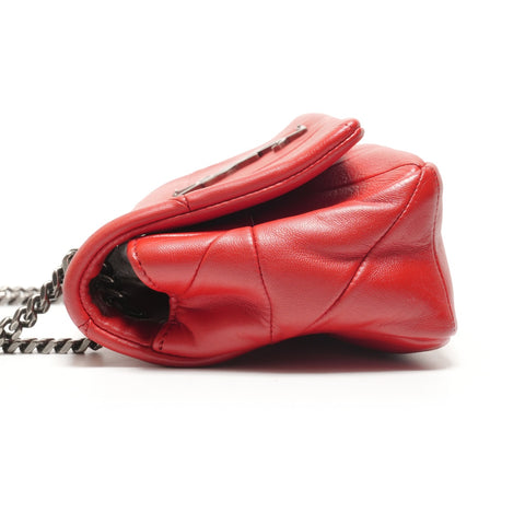 YVES SAINT LAURENT Leather Jamie Mini Shoulder Bag Red WS26455