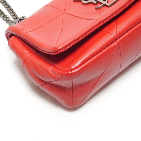 YVES SAINT LAURENT Leather Jamie Mini Shoulder Bag Red WS26455